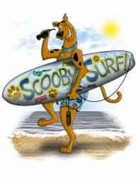 Scooby-Surf  - Short-Sleeve Unisex T-Shirt (Ref. 021)